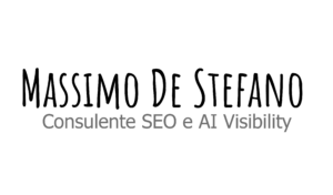 Logo ufficiale di Massimo De Stefano, consulente SEO e AI Visibility specializzato in strategie digitali, ecommerce e ottimizzazione per motori di ricerca e sistemi di intelligenza artificiale.